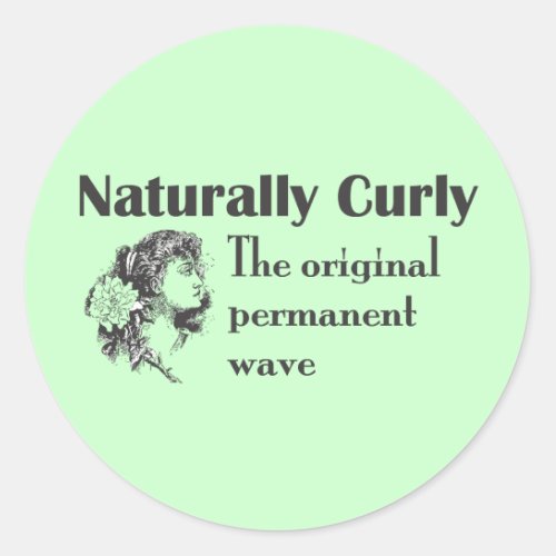 Olde World Naturally Curly Classic Round Sticker