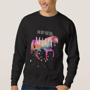 Oldenburg Horse Mama Galaxy Horse Girl Equestrian  Sweatshirt