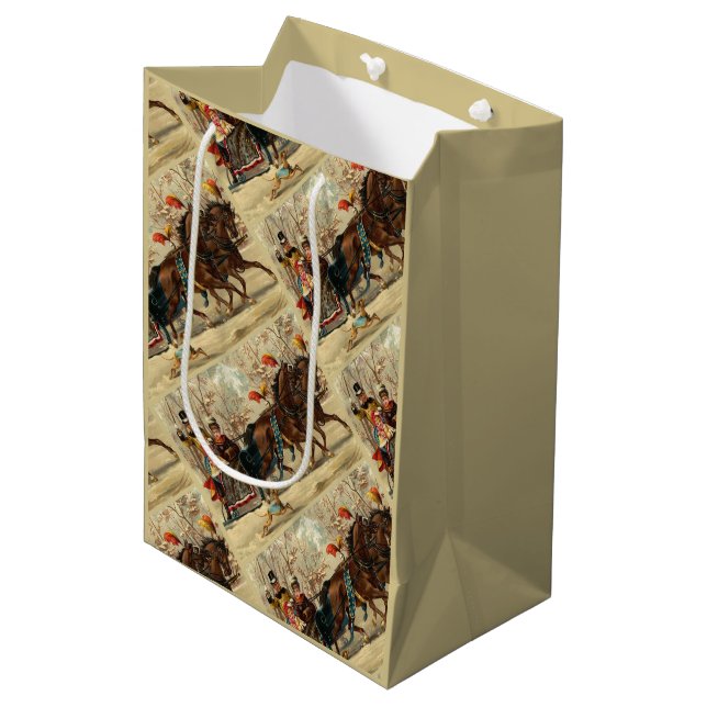 Older and Younger Sisters Ride - Mary Evans Medium Gift Bag (Front Angled)