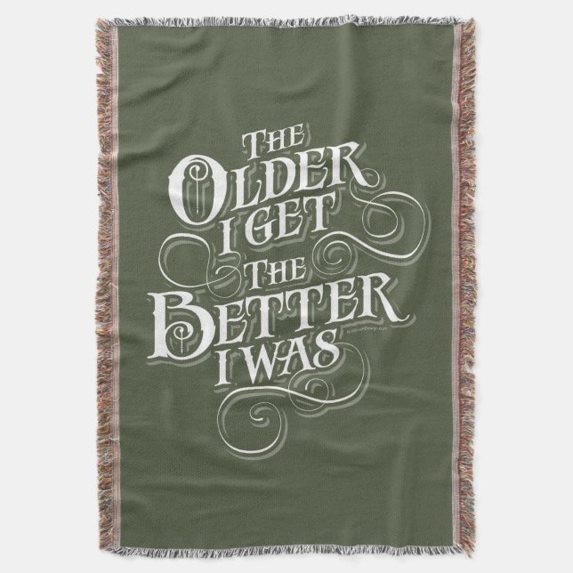 Older Better Throw Blanket (Front Vertical)