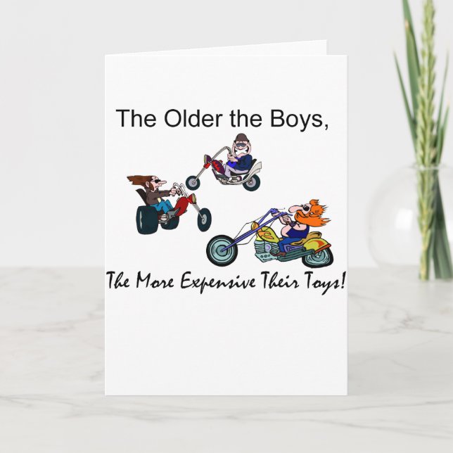 Older Boys = ExpensiveToys Card (Front)