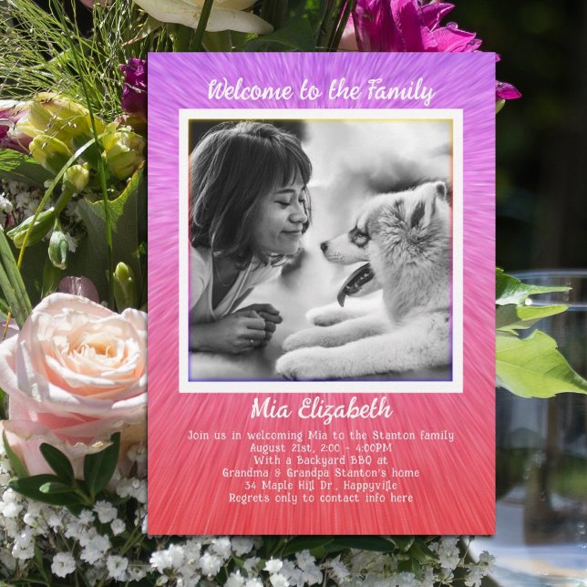 Older Girl Photo Adoption Birthday Party Template (Creator Uploaded)