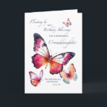 Older Granddaughter Religious Birthday Butterflies Card<br><div class="desc">With cheerful watercolor butterflies in blush, peach, and violet, this religious birthday card is perfect for a teen, tween, or older Granddaughter. The elegant script and warm colors feel both fresh and timeless, while the blessing from Numbers 6:24 adds a meaningful faith message. Celebrate the beauty of who she is...</div>