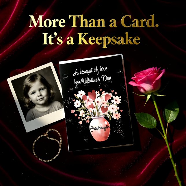 Older Granddaughter Valentines Day Bouquet of Love Card (Creator Uploaded)