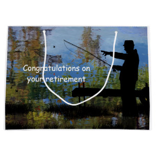 Older Man Fishing Retirement Gift Bag