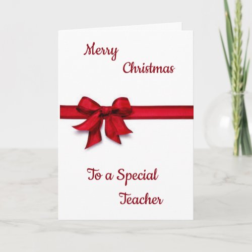 OLDER STUDENT TO GIVE TEACHER AT CHRISTMAS HOLIDAY CARD