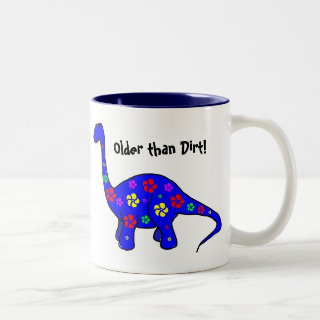 Older than Dirt! Colorful Dinosaur Mug (Right)
