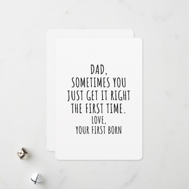 Oldest Child Dad Funny Father’s Day Holiday Card (Front/Back In Situ)