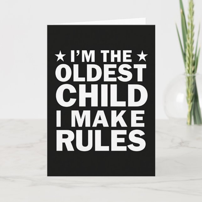 Oldest Child Stars Mothers Day Card (Front)