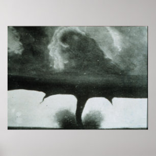 Oldest Known Photograph of a Tornado from 1884 Poster