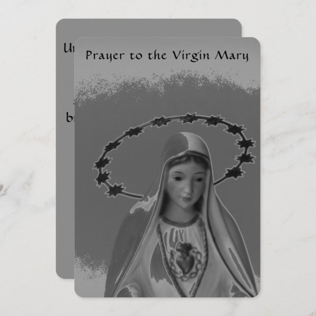 Oldest Known Prayer to the Virgin Mary Flat Card (Front/Back)