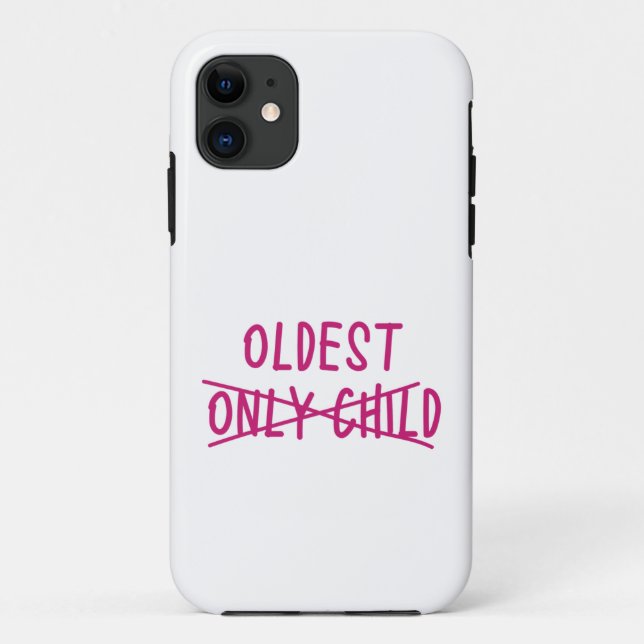 Oldest with Only Child Crossed Out Case-Mate iPhone Case (Back)