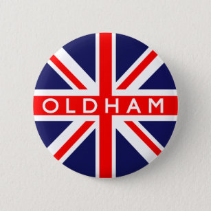 Oldham : British Flag Button