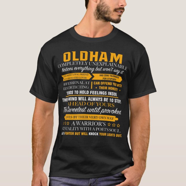 OLDHAM completely unexplainable T-Shirt (Front)