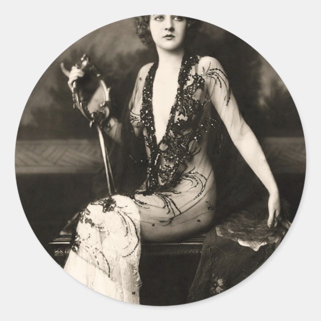 oldhollywood1 classic round sticker (Front)