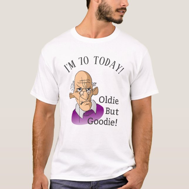 Oldie But Goodie Over The Hill Birthday Novelty T-Shirt (Front)
