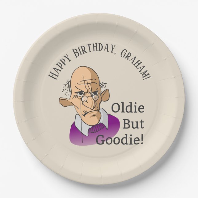Oldie But Goodie Over The Hill Birthday Paper Plates (Front)