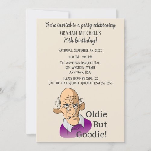 Oldie But Goodie Over The Hill Birthday Party Invitation