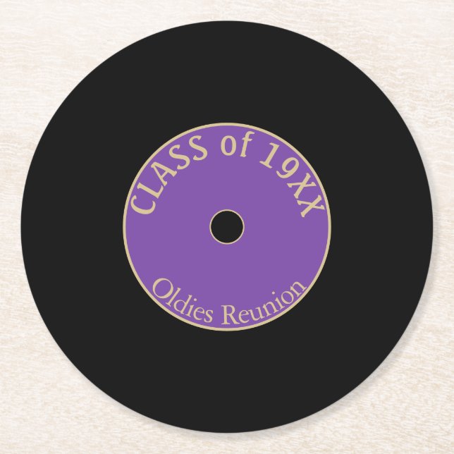 Oldies Fun! Class reunion coasters (Front)