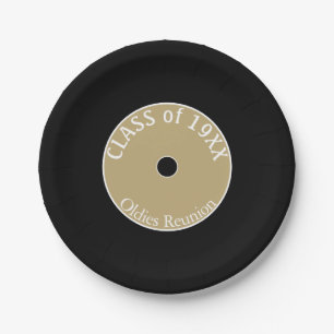 Oldies Fun! Class reunion Paper Plate