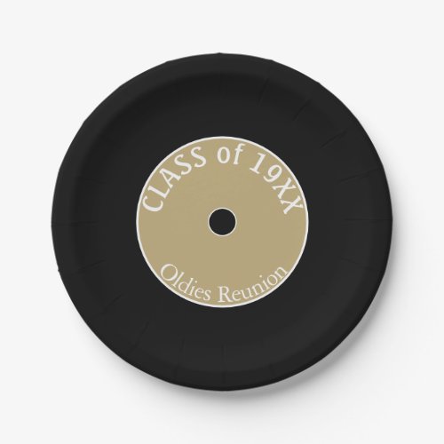 Oldies Fun Class reunion  Paper Plate