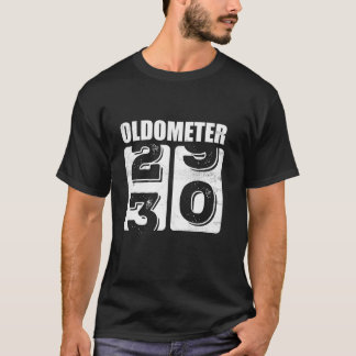 Oldometer 30 Vintage 30th Birthday Funny Long Slee T-Shirt