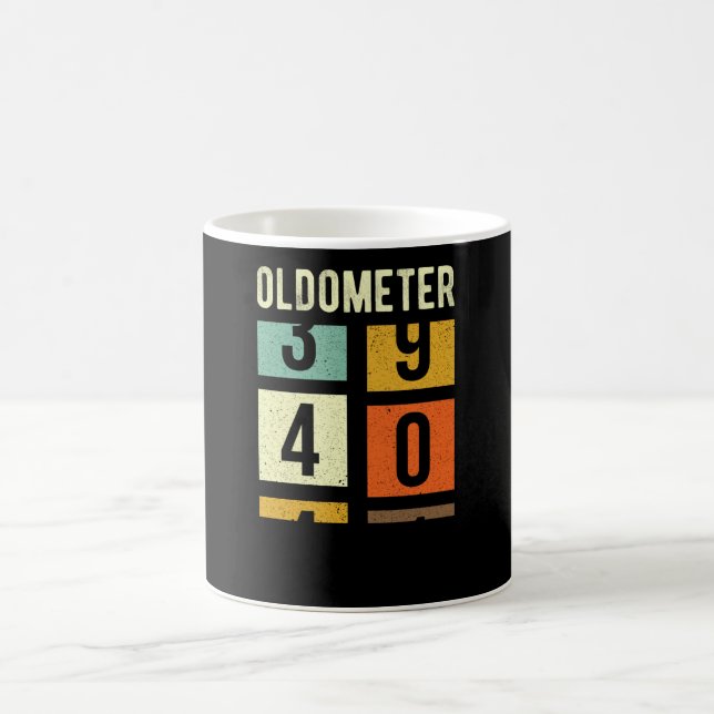 Oldometer 40th Birthday Gift Coffee Mug (Center)