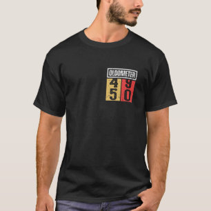 Oldometer 45 90 Birthday Milestone Vintage Humor T-Shirt