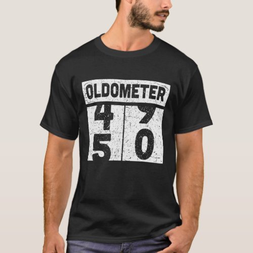 Oldometer 49_50 Gifts 50Th Birthday Funny T_Shirt