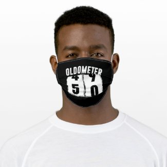 Oldometer 50 50th Birthday Adult Cloth Face Mask