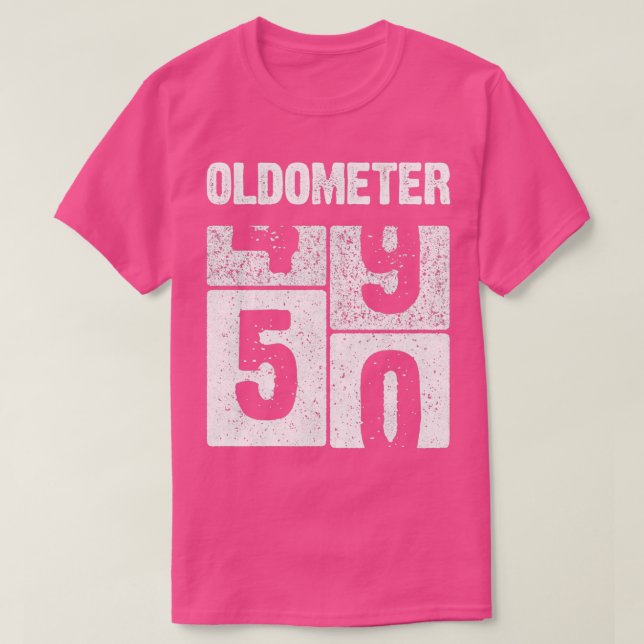 Oldometer 50 Years Old Born in 1971 50th Birthday  T-Shirt (Design Front)
