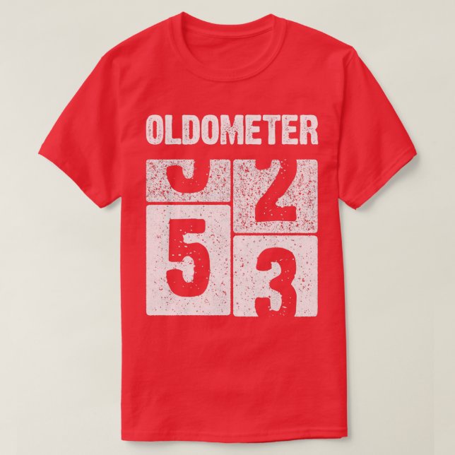 Oldometer 53 Years Old Born in 1968 53rd Birthday  T-Shirt (Design Front)