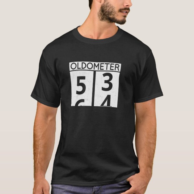 Oldometer 54 54th Birthday Retro Odometer Classic  T-Shirt (Front)