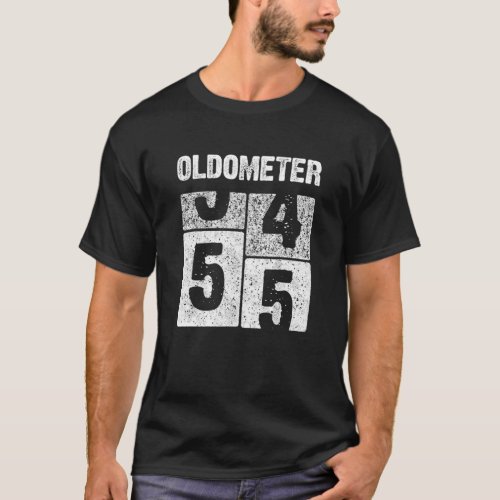 Oldometer 55 Years 55Th Birthday Gift Born In 1965 T_Shirt