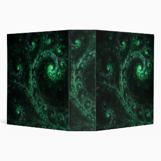 OldOnes Green and Black Spiral Fractal Binder