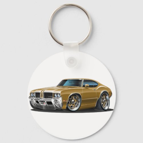 Olds Cutlass Brown Car Keychain