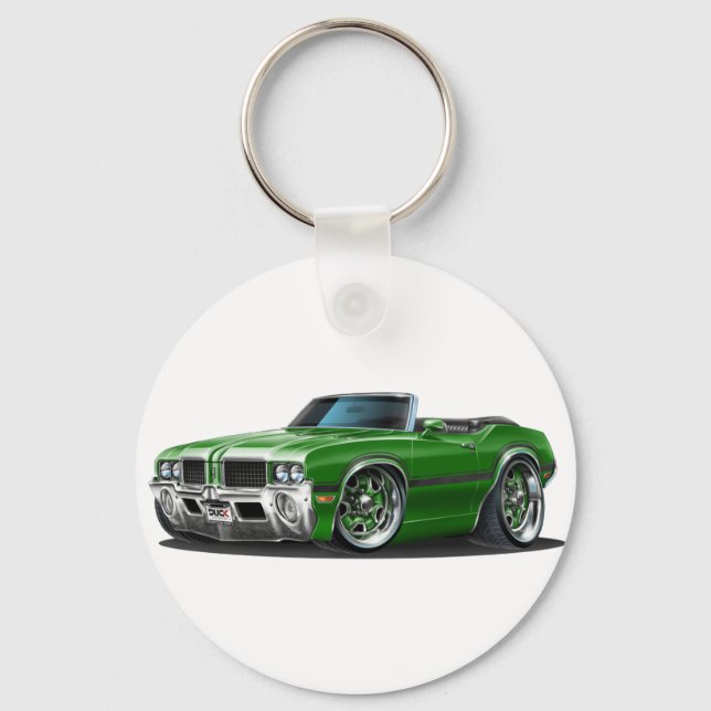 Olds Cutlass Green Convertible Keychain (Front)