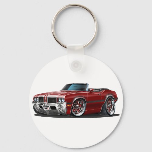 Olds Cutlass Maroon Car Keychain