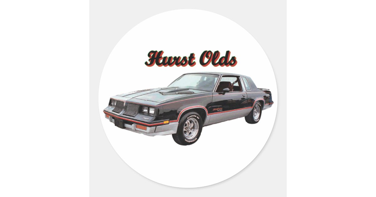 Olds: Hurst Classic Round Sticker | Zazzle