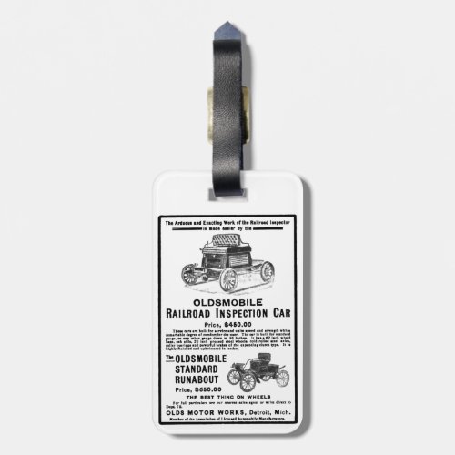 Olds Railroad Inspection Car Luggage Tag