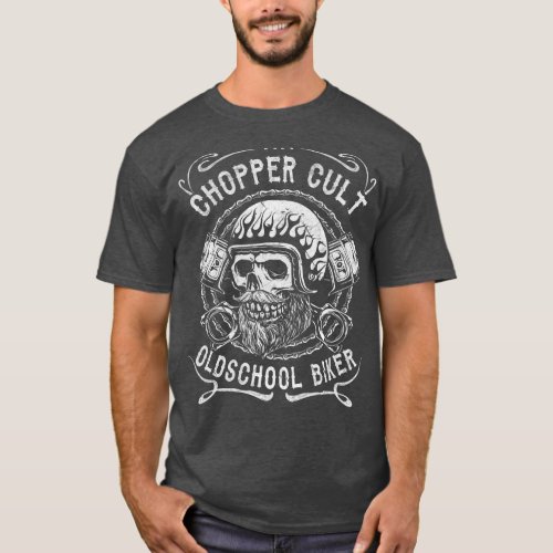 Oldschool Chopper_Cult Cooles Biker Motiv  950 T_Shirt