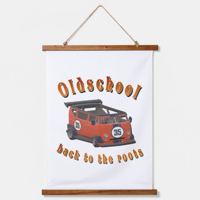 Oldschool Speed - ​Back to the roots! Hanging Tapestry (Front)