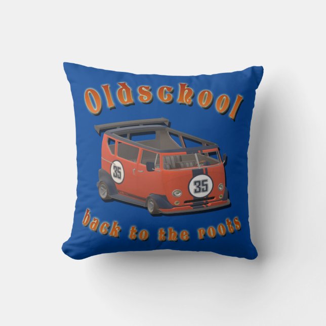 Oldschool Speed - ​Back to the roots! Throw Pillow (Front)
