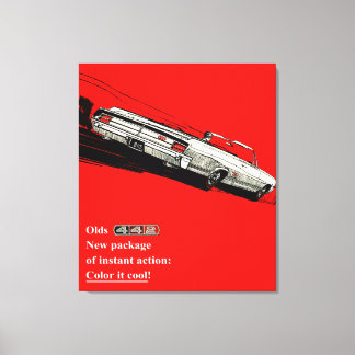 Oldsmobile 442 vintage advertisement canvas print
