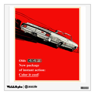 Oldsmobile 442 vintage advertisement wall sticker