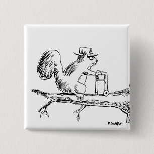 OLDSQUIRREL, GETTIN' ALONG PINBACK BUTTON