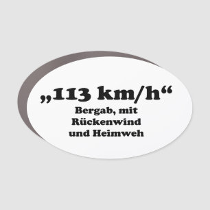 oldtimer 2cv 113 kmh-Bergave Slogan Car Magnet