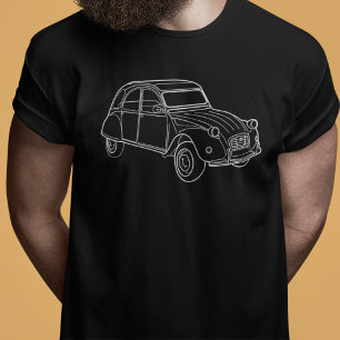 oldtimer 2cv Ente Diagonal Line T-Shirt