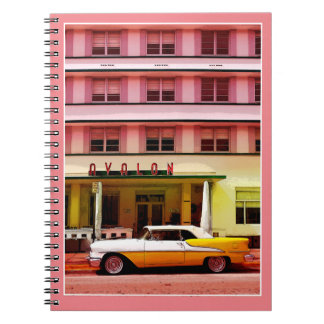 Oldtimer at the Art Deco District, Miami, Florida Notebook