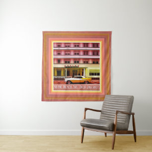 Oldtimer at the Art Deco District, Miami, Florida Tapestry